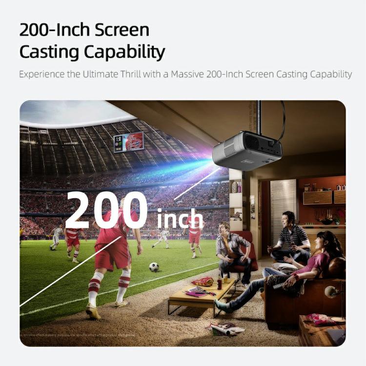 AUN AKEY9S 1080P 1000ANSI Autofocus WIFI Display Smart Projector, AU Plug(Black) - LED Projector by AUN | Online Shopping UK | buy2fix