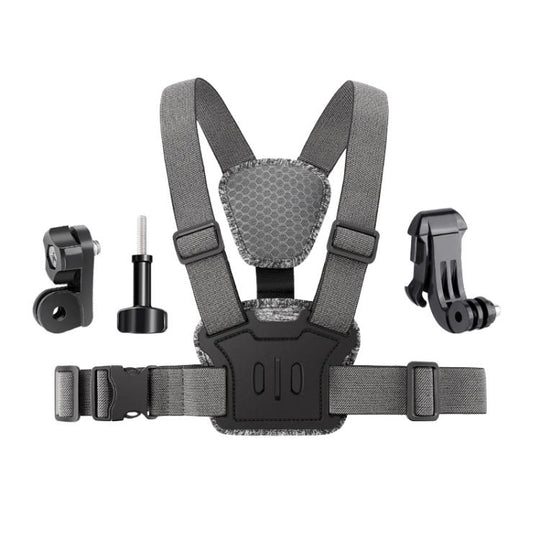 4 in 1 Quick Release Body Mount Belt Chest Strap with Mount & Screw(Grey)