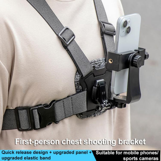 4 in 1 Quick Release Body Mount Belt Chest Strap with Mount & Screw(Grey) - Chest Belt by buy2fix | Online Shopping UK | buy2fix