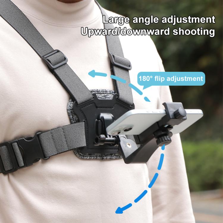 3 in 1 Quick Release Body Mount Belt Chest Strap with Mount & Screw(Grey) - Chest Belt by buy2fix | Online Shopping UK | buy2fix