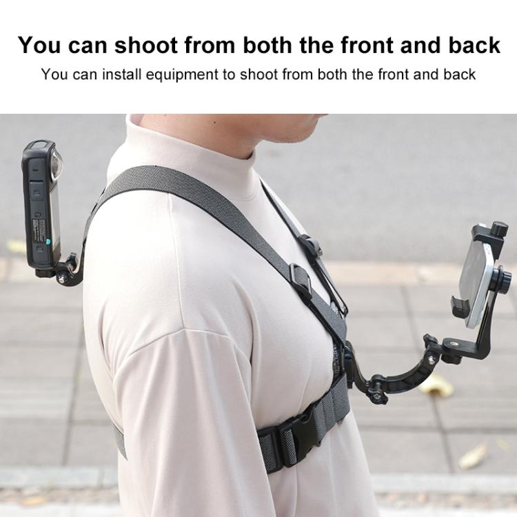 3 in 1 Quick Release Body Mount Belt Chest Strap with Mount & Screw(Grey) - Chest Belt by buy2fix | Online Shopping UK | buy2fix