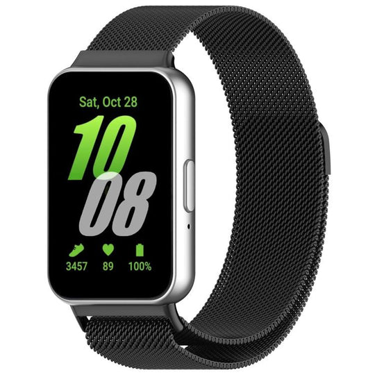 For Samsung Galaxy Fit 3 xDfind Milan Magnetic Stainless Steel Watch Band(Black)