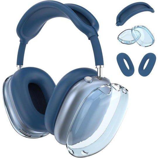For Apple AirPods Max 2 / Max 3 in 1 Headphones Silicone Protective Case(Transparent Midnight Blue)
