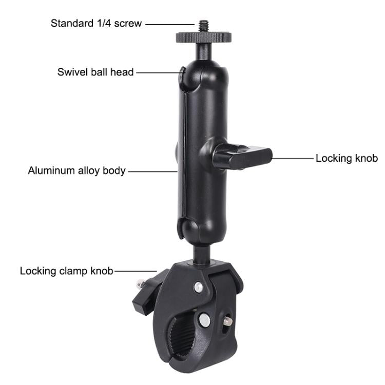 Universal Action Camera Bicycle Handlebar Clamp, Size:S 15.5cm(Black) - Bicycle Handlebar Mount by buy2fix | Online Shopping UK | buy2fix