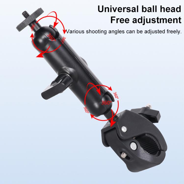 Universal Action Camera Bicycle Handlebar Clamp, Size:M 20cm(Black) - Bicycle Handlebar Mount by buy2fix | Online Shopping UK | buy2fix