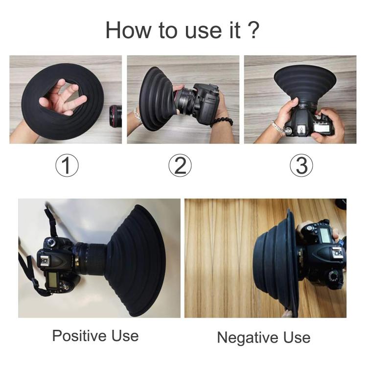 Universal Silicone Lens Hood, Size:50-70mm(Black) - Lens Hood by buy2fix | Online Shopping UK | buy2fix