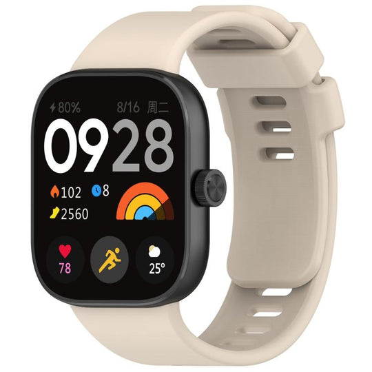 For Redmi Watch 6 / 5 /  4 xDfind Solid Color Silicone Sports Watch Band(Starlight)