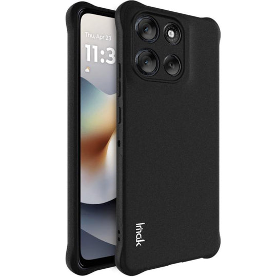 For Motorola Moto G86 Power imak Shockproof Airbag TPU Phone Case(Matte Black)