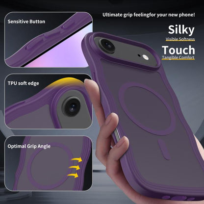 For iPhone Air Skin Feel Wave Texture MagSafe Phone Case(Purple) - iPhone Air Cases by buy2fix | Online Shopping UK | buy2fix