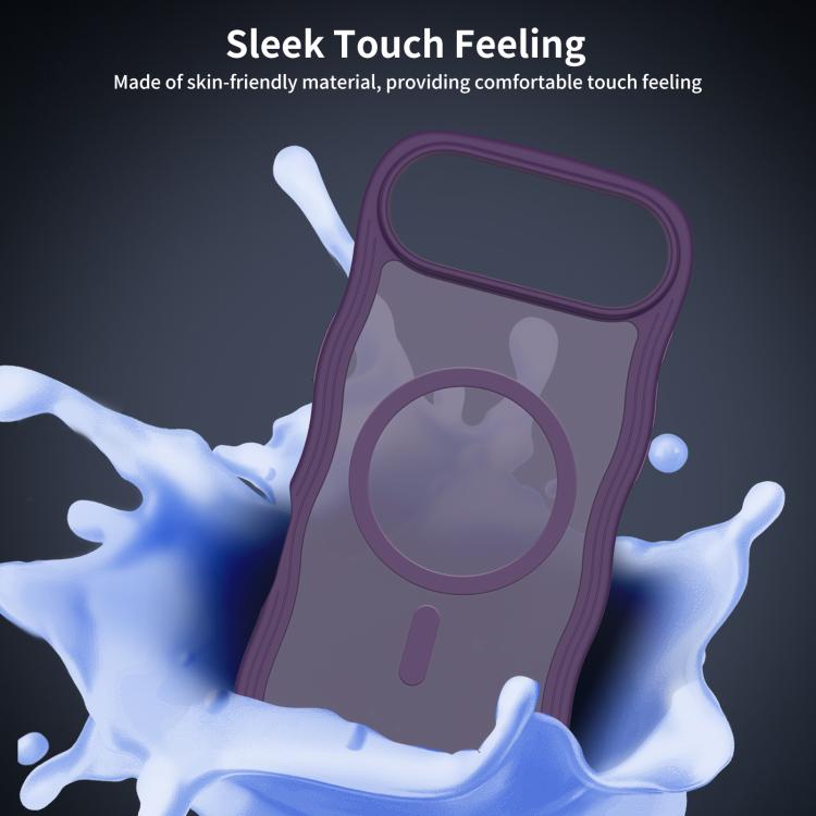 For iPhone Air Skin Feel Wave Texture MagSafe Phone Case(Purple) - iPhone Air Cases by buy2fix | Online Shopping UK | buy2fix