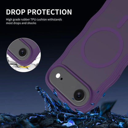 For iPhone Air Skin Feel Wave Texture MagSafe Phone Case(Purple) - iPhone Air Cases by buy2fix | Online Shopping UK | buy2fix