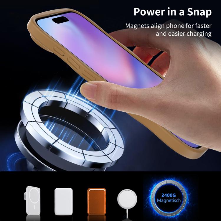 For iPhone Air Skin Feel Wave Texture MagSafe Phone Case(Brown) - iPhone Air Cases by buy2fix | Online Shopping UK | buy2fix