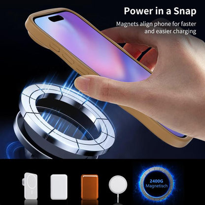 For iPhone Air Skin Feel Wave Texture MagSafe Phone Case(Brown) - iPhone Air Cases by buy2fix | Online Shopping UK | buy2fix