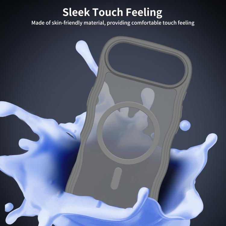 For iPhone Air Skin Feel Wave Texture MagSafe Phone Case(Grey) - iPhone Air Cases by buy2fix | Online Shopping UK | buy2fix