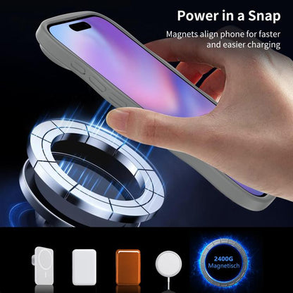 For iPhone Air Skin Feel Wave Texture MagSafe Phone Case(Grey) - iPhone Air Cases by buy2fix | Online Shopping UK | buy2fix