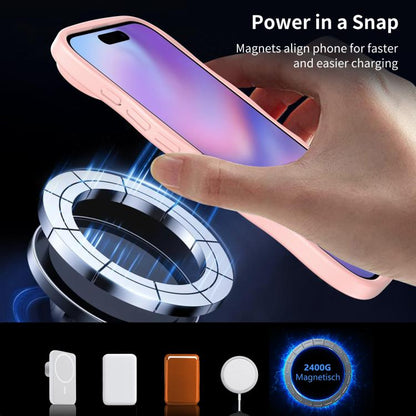 For iPhone Air Skin Feel Wave Texture MagSafe Phone Case(Pink) - iPhone Air Cases by buy2fix | Online Shopping UK | buy2fix