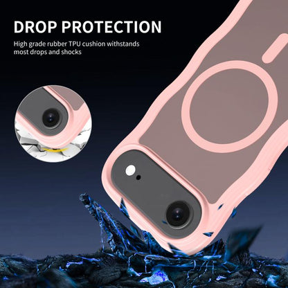For iPhone Air Skin Feel Wave Texture MagSafe Phone Case(Pink) - iPhone Air Cases by buy2fix | Online Shopping UK | buy2fix