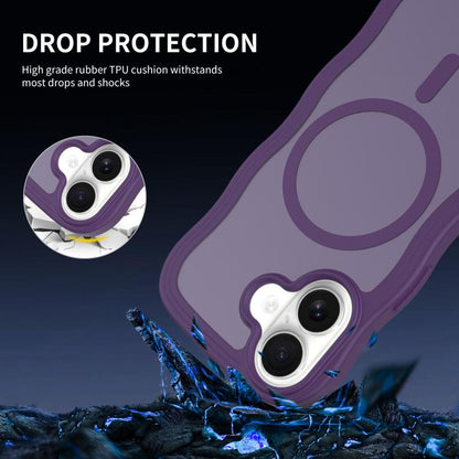 For iPhone 17 Skin Feel Wave Texture MagSafe Phone Case(Purple) - iPhone 17 Cases by buy2fix | Online Shopping UK | buy2fix