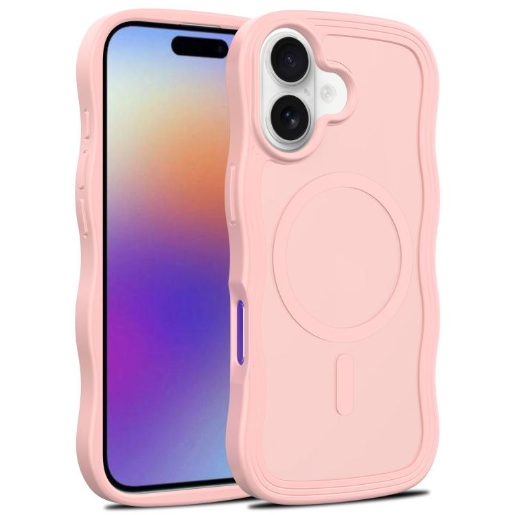For iPhone 17 Skin Feel Wave Texture MagSafe Phone Case(Pink) - iPhone 17 Cases by buy2fix | Online Shopping UK | buy2fix