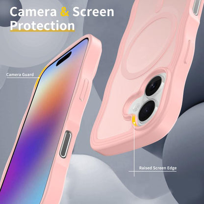 For iPhone 17 Skin Feel Wave Texture MagSafe Phone Case(Pink) - iPhone 17 Cases by buy2fix | Online Shopping UK | buy2fix