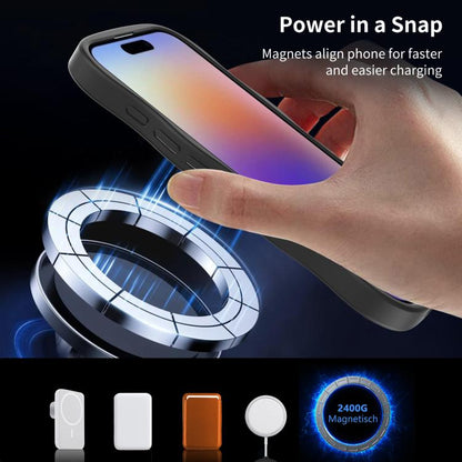 For iPhone 17 Skin Feel Wave Texture MagSafe Phone Case(Black) - iPhone 17 Cases by buy2fix | Online Shopping UK | buy2fix