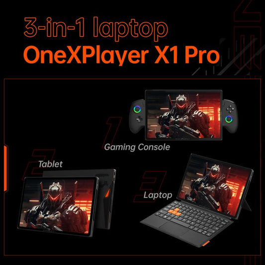 ONE-NETBOOK OneXPlayer X1 Pro 10.95 inch Handheld Game Console, 64GB+2TB, Windows 11 AMD Ryzen AI 9 HX 370(Black) - Pocket Console by ONE-NETBOOK | Online Shopping UK | buy2fix