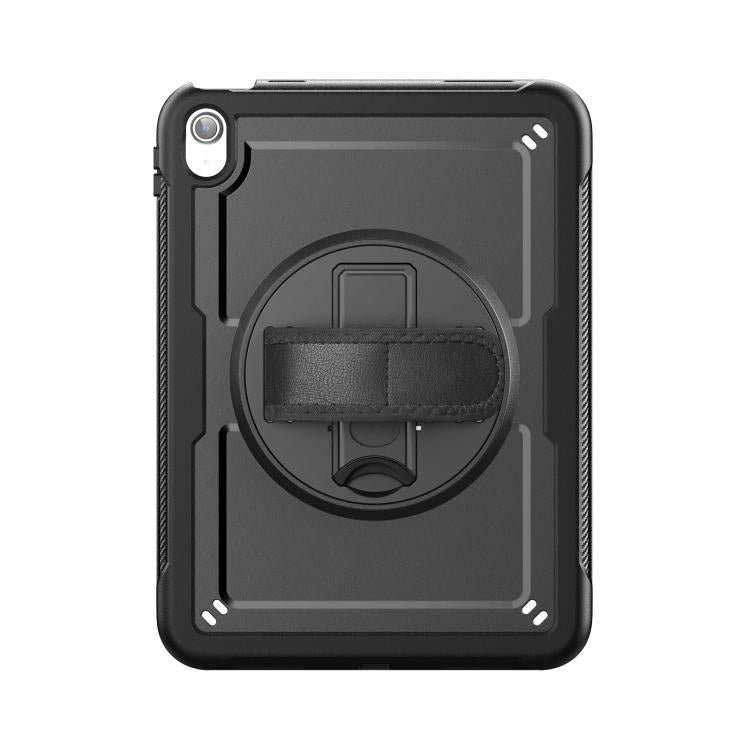 For iPad 2025 / 2022 Honeycomb Hand Grip Turntable Stand Tablet Case(Black) - iPad 2025 / 2022 Cases by buy2fix | Online Shopping UK | buy2fix