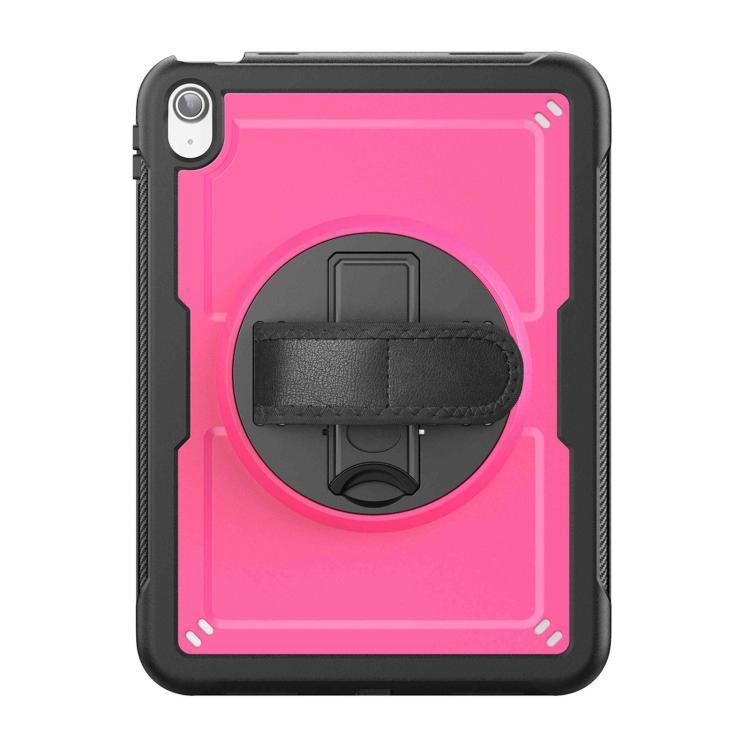 For iPad 2025 / 2022 Honeycomb Hand Grip Turntable Stand Tablet Case(Rose Red) - iPad 2025 / 2022 Cases by buy2fix | Online Shopping UK | buy2fix
