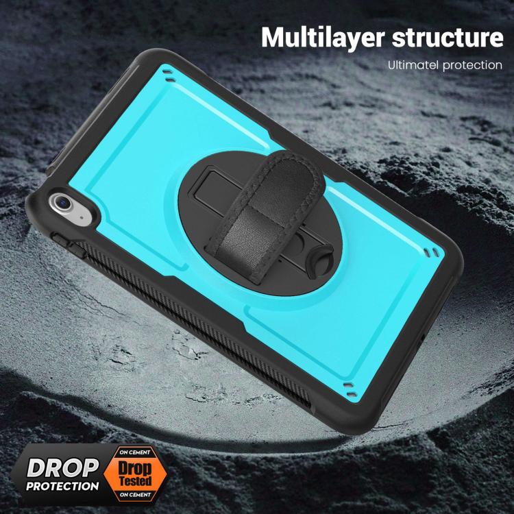 For iPad 2025 / 2022 Honeycomb Hand Grip Turntable Stand Tablet Case(Light Blue) - iPad 2025 / 2022 Cases by buy2fix | Online Shopping UK | buy2fix