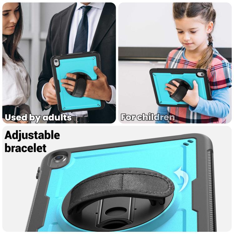 For iPad 2025 / 2022 Honeycomb Hand Grip Turntable Stand Tablet Case(Light Blue) - iPad 2025 / 2022 Cases by buy2fix | Online Shopping UK | buy2fix
