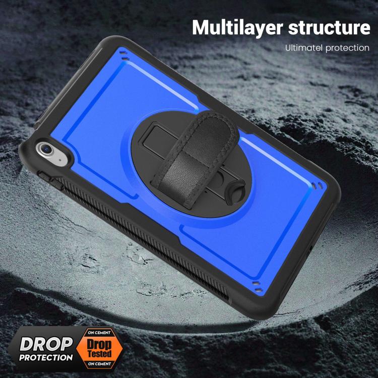 For iPad 2025 / 2022 Honeycomb Hand Grip Turntable Stand Tablet Case(Dark Blue) - iPad 2025 / 2022 Cases by buy2fix | Online Shopping UK | buy2fix