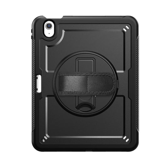 For iPad Air 11 2025 / 2024 Honeycomb Hand Grip Turntable Stand Tablet Case(Black) - iPad Air 11 2025 / 2024 Cases by buy2fix | Online Shopping UK | buy2fix