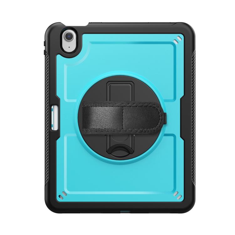 For iPad Air 11 2025 / 2024 Honeycomb Hand Grip Turntable Stand Tablet Case(Light Blue) - iPad Air 11 2025 / 2024 Cases by buy2fix | Online Shopping UK | buy2fix