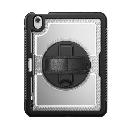 For iPad Air 11 2025 / 2024 Honeycomb Hand Grip Turntable Stand Tablet Case(Transparent) - iPad Air 11 2025 / 2024 Cases by buy2fix | Online Shopping UK | buy2fix