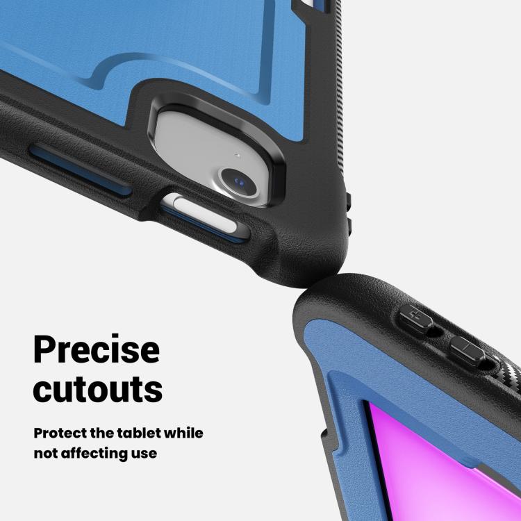 For iPad Air 13 2025 / 2024 Honeycomb Hand Grip Turntable Stand Tablet Case(Navy Blue) - iPad Air 13 2025 / 2024 Cases by buy2fix | Online Shopping UK | buy2fix