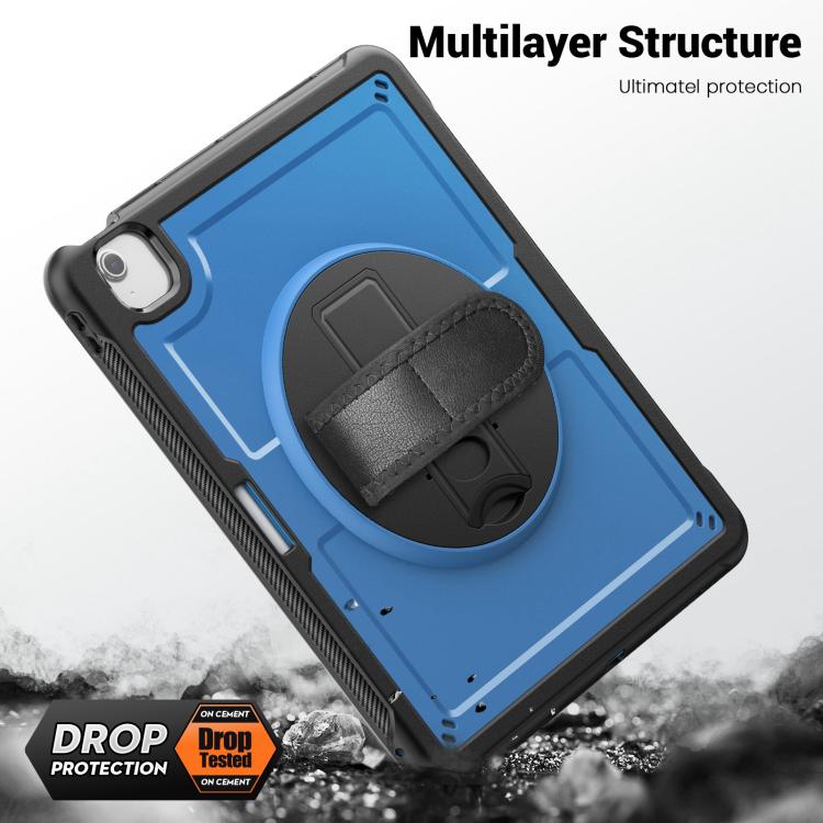 For iPad Air 13 2025 / 2024 Honeycomb Hand Grip Turntable Stand Tablet Case(Navy Blue) - iPad Air 13 2025 / 2024 Cases by buy2fix | Online Shopping UK | buy2fix