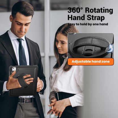 For iPad Air 13 2025 / 2024 Honeycomb Hand Grip Turntable Stand Tablet Case(Black) - iPad Air 13 2025 / 2024 Cases by buy2fix | Online Shopping UK | buy2fix