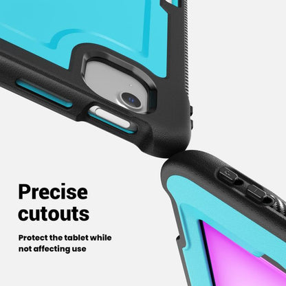 For iPad Air 13 2025 / 2024 Honeycomb Hand Grip Turntable Stand Tablet Case(Light Blue) - iPad Air 13 2025 / 2024 Cases by buy2fix | Online Shopping UK | buy2fix