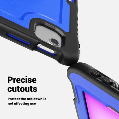 For iPad Air 13 2025 / 2024 Honeycomb Hand Grip Turntable Stand Tablet Case(Dark Blue) - iPad Air 13 2025 / 2024 Cases by buy2fix | Online Shopping UK | buy2fix