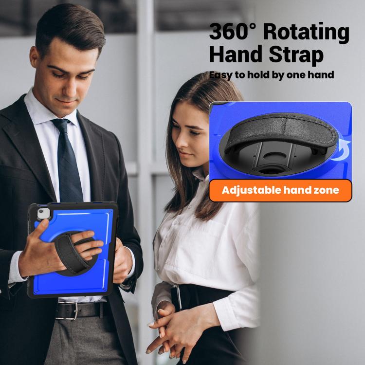 For iPad Air 13 2025 / 2024 Honeycomb Hand Grip Turntable Stand Tablet Case(Dark Blue) - iPad Air 13 2025 / 2024 Cases by buy2fix | Online Shopping UK | buy2fix