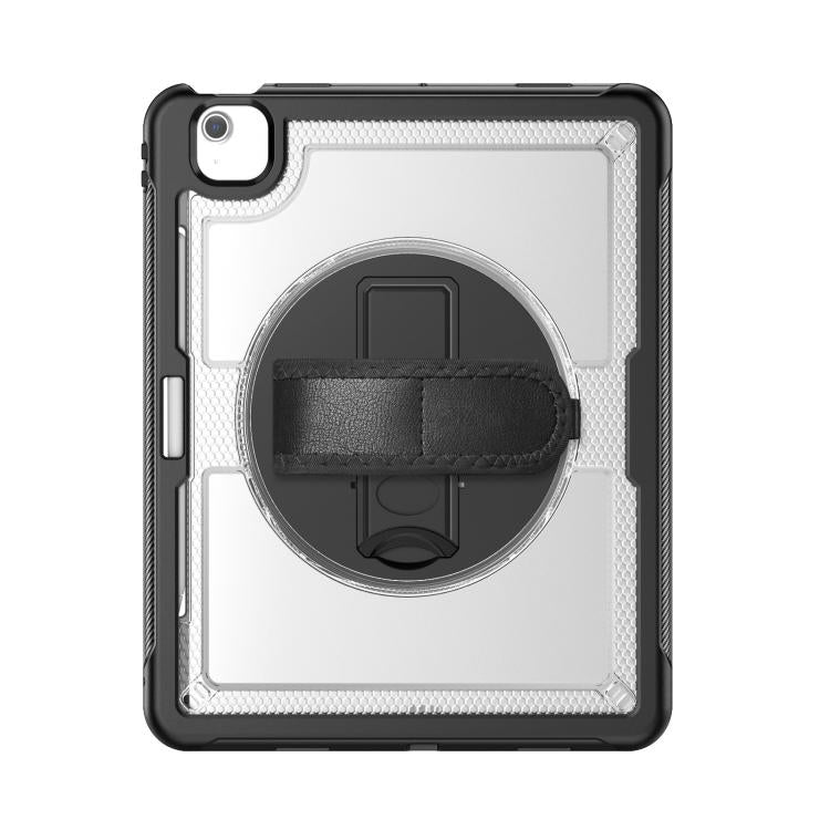 For iPad Air 13 2025 / 2024 Honeycomb Hand Grip Turntable Stand Tablet Case(Transparent) - iPad Air 13 2025 / 2024 Cases by buy2fix | Online Shopping UK | buy2fix