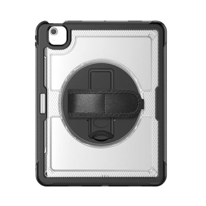 For iPad Air 13 2025 / 2024 Honeycomb Hand Grip Turntable Stand Tablet Case(Transparent) - iPad Air 13 2025 / 2024 Cases by buy2fix | Online Shopping UK | buy2fix