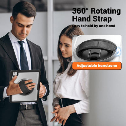 For iPad Air 13 2025 / 2024 Honeycomb Hand Grip Turntable Stand Tablet Case(Transparent) - iPad Air 13 2025 / 2024 Cases by buy2fix | Online Shopping UK | buy2fix