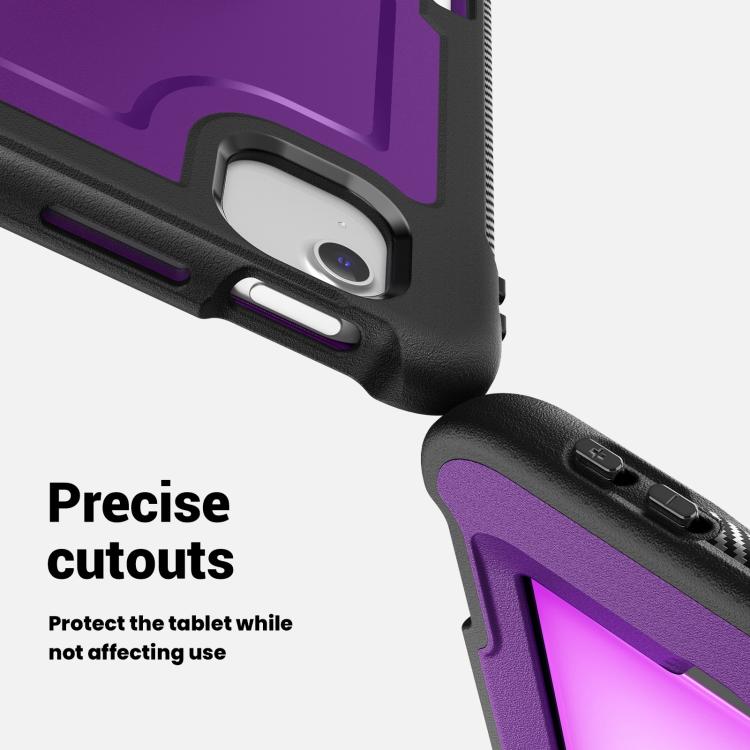 For iPad Air 13 2025 / 2024 Honeycomb Hand Grip Turntable Stand Tablet Case(Purple) - iPad Air 13 2025 / 2024 Cases by buy2fix | Online Shopping UK | buy2fix