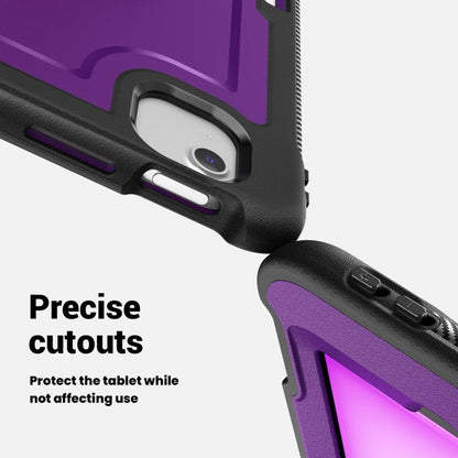 For iPad Air 13 2025 / 2024 Honeycomb Hand Grip Turntable Stand Tablet Case(Purple) - iPad Air 13 2025 / 2024 Cases by buy2fix | Online Shopping UK | buy2fix