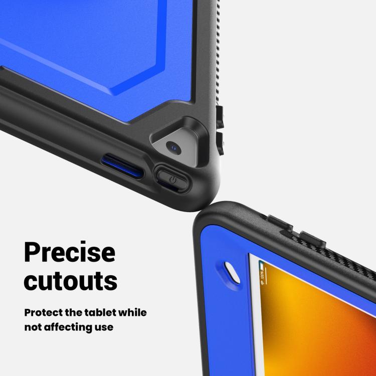 For iPad 10.2 2021 / 2020 / 10.5 2019 Honeycomb Hand Grip Turntable Stand Tablet Case(Dark Blue) - iPad 10.2 Cases by buy2fix | Online Shopping UK | buy2fix