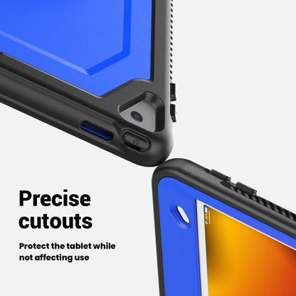 For iPad 10.2 2021 / 2020 / 10.5 2019 Honeycomb Hand Grip Turntable Stand Tablet Case(Dark Blue) - iPad 10.2 Cases by buy2fix | Online Shopping UK | buy2fix