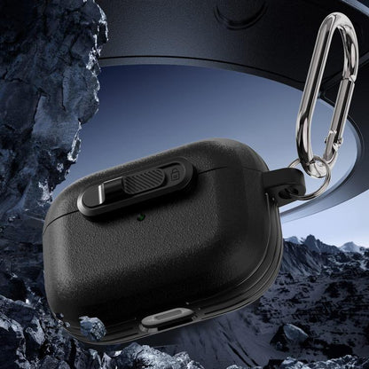 For AirPods Pro Starry Texture Lock Buckle Shockproof Earphones Case(Black) - For AirPods Pro by buy2fix | Online Shopping UK | buy2fix