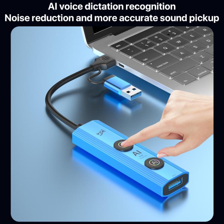 YCE V295B 5 in 1 USB3.0 / Type-C HUB Adapter AI Docking Station(Blue) - USB 3.0 HUB by buy2fix | Online Shopping UK | buy2fix