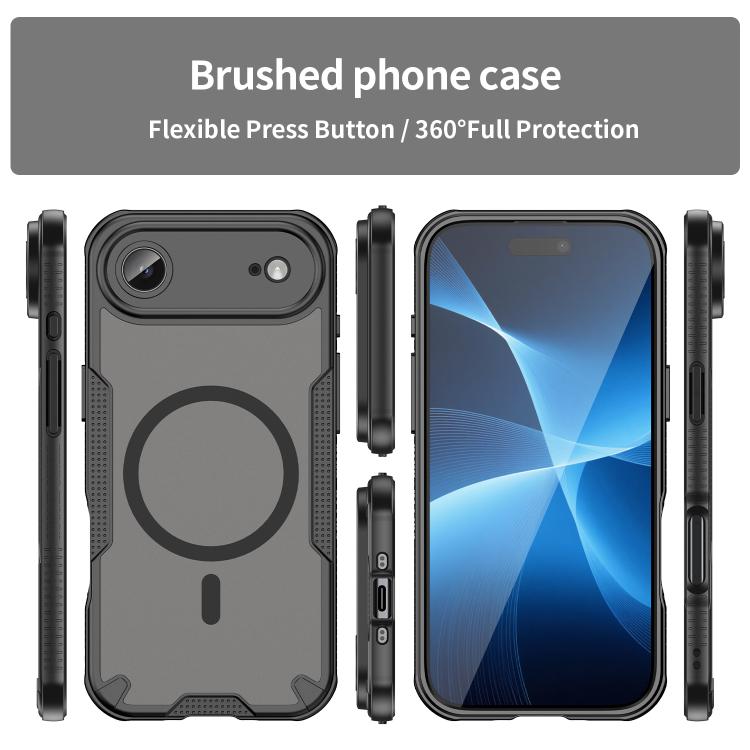 For iPhone Air Armor Glaze MagSafe Magnetic Phone Case(Black) - iPhone Air Cases by buy2fix | Online Shopping UK | buy2fix